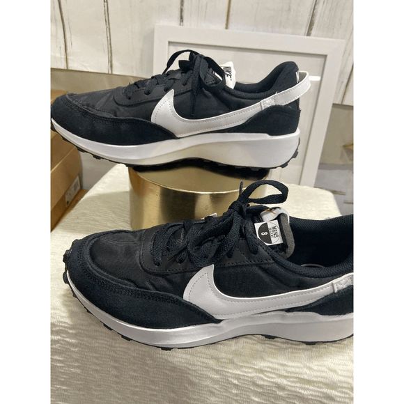 Nike Men's Waffle Debut Sneakers - Black/White 8 - Picture 2 of 10